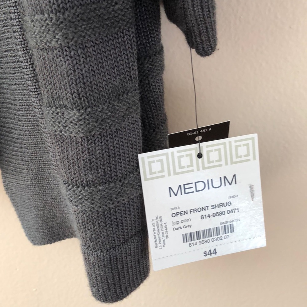Liz Claiborne Open Front Shrug Cardigan New - Picture 3 of 6